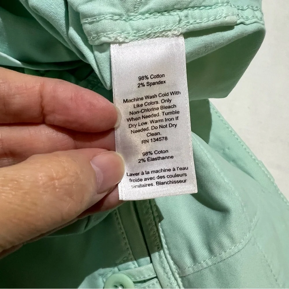 Vineyard Vines Mint Green Shorts Womens Size 4 Chino Stretch Preppy Style